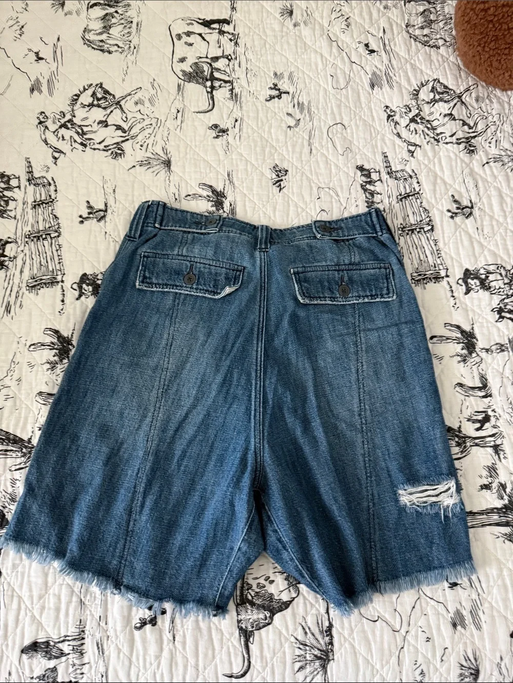 We The Free Blue Denim Shorts